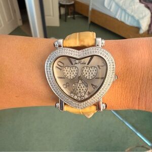 Joe Rodeo Jojo Moving Hearts Love .75ct Diamond Watch Floating Stones JH01481